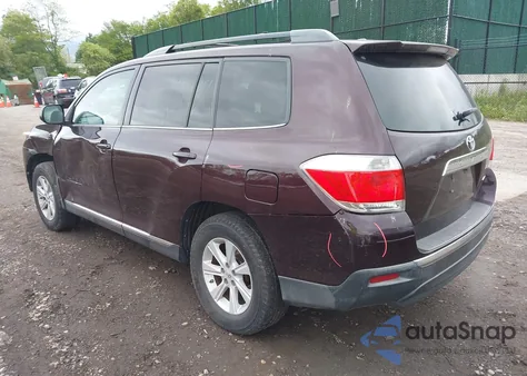 2012 Toyota Highlander Base V6/Se V6 from USA, damaged, VIN 5TDBK3EH5CS152697